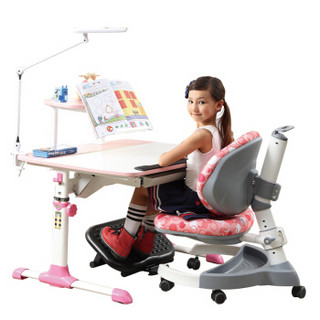 生活诚品  MC303BF+602 台湾原装儿童书桌儿童学习桌椅套装  粉色