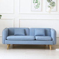 精邦家具 客厅布艺沙发 三人位 珊瑚蓝 KT-8809
