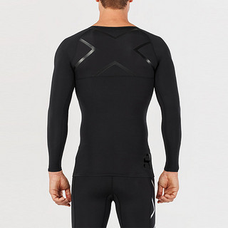 2XU Elite Recovery MA4466a 男子长袖压缩衣 黑色 M 