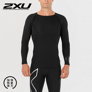 2XU Elite Recovery MA4466a 男子长袖压缩衣 黑色 XL 