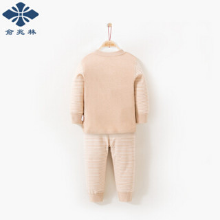  YUZHAOLIN 俞兆林 儿童内衣套装 线条小兔子 棕色 110cm