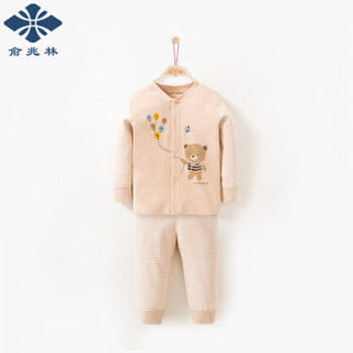  YUZHAOLIN 俞兆林 儿童内衣套装 刺猬和小熊 棕色 90cm