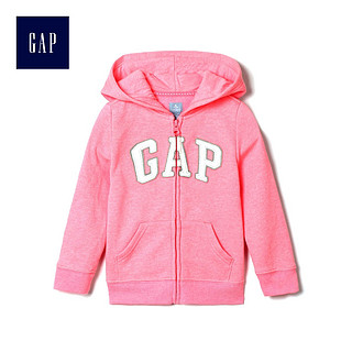 Gap 盖璞 女童Logo徽标多色连帽卫衣