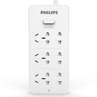 PHILIPS 飞利浦 插排插线板六位1.8米