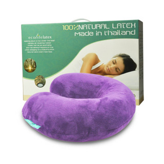 ECOLIFELATEX 伊可莱  乳胶枕头泰国颈椎枕芯记忆枕 紫色