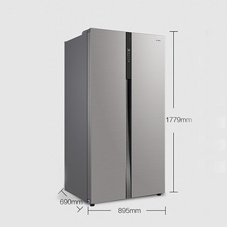 Midea 美的 BCD-525WKPZM(E) 风冷对开门冰箱 525L 银色