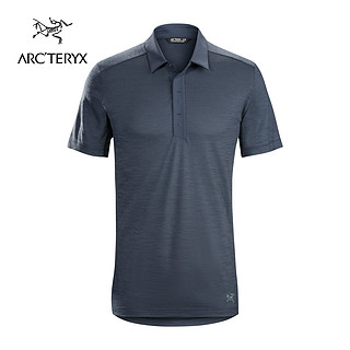 ARC'TERYX 始祖鸟 A2B 男士 POLYLAIN 美利奴羊毛Polo衫 黑色 S 