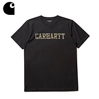 Carhartt WIP A161011 男士迷彩字母印花T恤 黑色 XS 