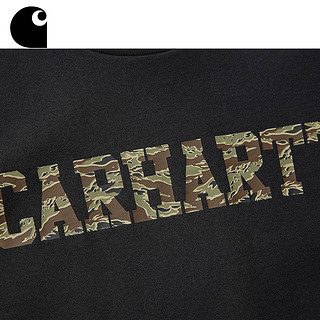 Carhartt WIP A161011 男士迷彩字母印花T恤 黑色 S 