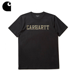 Carhartt WIP A161011 男士迷彩字母印花T恤 黑色 M 