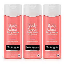 Neutrogena 露得清 粉红葡萄柚 磨砂沐浴露 250ml *3瓶 *2件