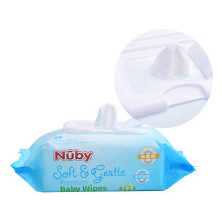 Nuby 努比 婴儿带盖洁肤湿巾 25抽*4包