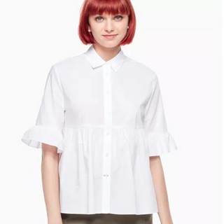 kate spade 凯特丝蓓 ruffle sleeve shirt 女士喇叭袖衬衫