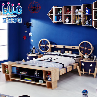 华日 BlueBlue 蓝蓝部落 T19640910 实木儿童床 ET宇宙飞船 