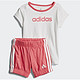 adidas 阿迪达斯 CF7413 女婴童短袖套装
