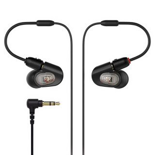 audio-technica 铁三角 E50 入耳式动铁监听耳机 黑色