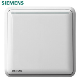 SIEMENS 西门子 开关插座面板 皓睿系列 玉釉白 单一开单控开关 86型墙壁开关带荧光 一开单控（带荧光指示）