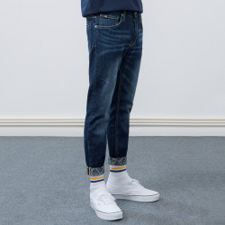 Lee男装 2018春夏新品X-line蓝色牛仔裤LMS7