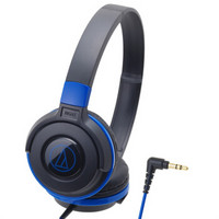 限地区：audio-technica 铁三角 ATH-S100 S100 头戴式耳机 黑蓝色