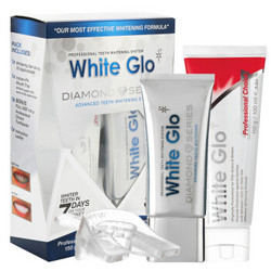 White Glo 钻石牙齿健白啫喱 （健白啫喱50ml+高亮闪白牙膏150g+护理牙托1个） 套装 *2件