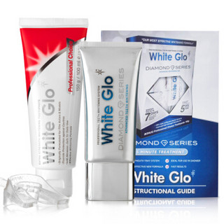 White Glo 钻石牙齿健白啫喱 （健白啫喱50ml+高亮闪白牙膏150g+护理牙托1个） 套装