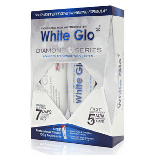 White Glo 钻石牙齿健白啫喱 （健白啫喱50ml+高亮闪白牙膏150g+护理牙托1个） 套装