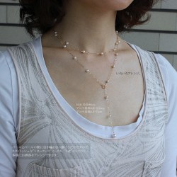  Pearlyuumi Akoya海水珠 4-4.5mm 长款项链 K18黄金/K14白金 
