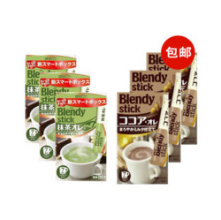 AGF Blendy 宇治抹茶拿铁速溶咖啡粉 7p84g*3袋+速溶欧蕾可可牛奶咖啡 7p70g*3袋