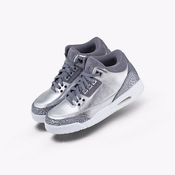 耐克Nike Air Jordan 3 PRM Chrome 液态银篮球鞋