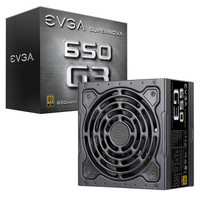 EVGA G3 额定650W 电源（80PLUS金牌、全模组、7年质保）