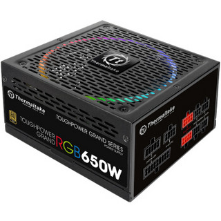 Thermaltake 曜越 ToughpowerRGB 650W 电源（80PLUS金牌、全模组、RGB风扇、十年质保）