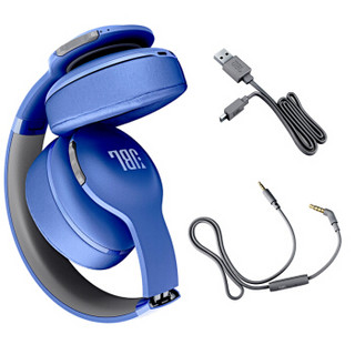 JBL V700 BT 无线蓝牙头戴式降噪耳机 靓丽蓝