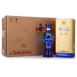 洋河蓝色经典 海之蓝 42度 整箱装白酒 375ml*6瓶（内含3个礼袋） 口感绵柔浓香型