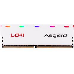 阿斯加特（Asgard） 内存条 洛极灯条 DDR4 台式机内存条 白色散热马甲  高性能 8G/2400  七彩灯条