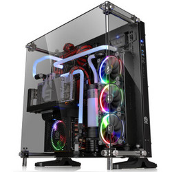 Tt（Thermaltake）Core P5 TG 黑色 中塔机箱（支持ATX主板/5mm強化玻璃/开放式全景/弹性安装/模组化/双U3）