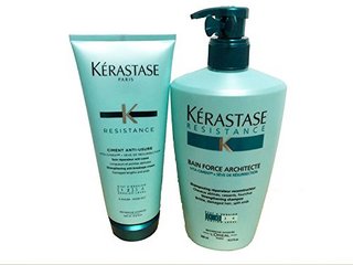 KÉRASTASE 卡诗 强韧洗护（洗发水500ml+护发素200ml+时尚便携梳子+洗漱包）