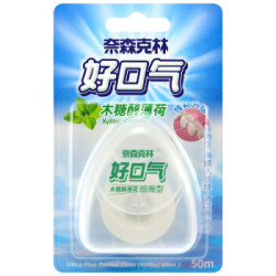奈森克林(Nice and Caring)好口气牙线棒扁线50支(木糖醇薄荷 )