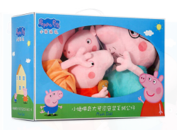 Peppa Pig 小猪佩奇 一家四口玩偶 大号套装 30cm+46cm