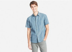 优衣库 UNIQLO 优衣库 404408  男士麻棉短袖衬衫