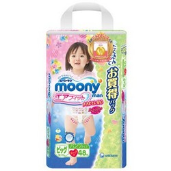 moony 尤妮佳 女婴拉拉裤 XL48片 *5件