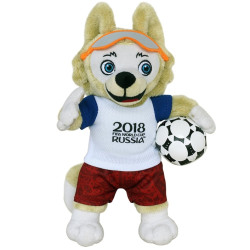 FIFA 2018世界杯 官方吉祥物 扎比瓦卡 官方授权玩偶 *2件