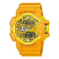 历史低价、京东PLUS会员:CASIO 卡西欧 G-SHOCK系列 GA-400A-9A 男士手表+叮咚 智能音箱