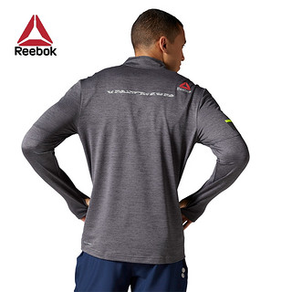 Reebok 锐步 OSR LS 1/2 ZIP AX9353 男士运动卫衣 灰色 L 