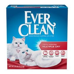 EverClean 蓝钻 长效低敏芳香猫砂（红标） 125磅 *4件