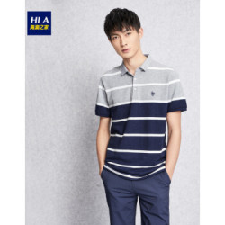 HLA 海澜之家 HNTBD2E632A 男士条纹polo衫 *3件