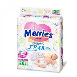 Merries 妙而舒 婴儿纸尿裤 S82片