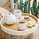 日本AITO桂由美浮雕美浓烧陶瓷茶壶茶杯5件套