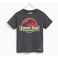 22点开始：ZARA  01277761800 侏罗纪公园图案 儿童短袖T恤