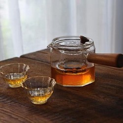 当当优品 八角锤目纹茶具套装 光阴系列功夫茶具 1个煮茶器+2个圆口品茗杯