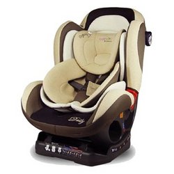 韩国 aikaya爱卡呀儿童安全座椅isofix 3c 进口宝宝婴儿安全座椅汽车用 0-7岁(坐躺调节 车载头等舱)(经典米)